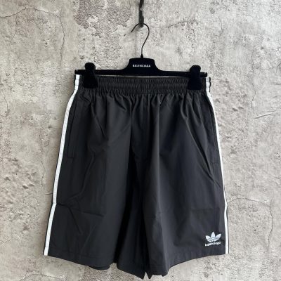 Best Selling Balenciaga Shorts Black Embroidered Collection