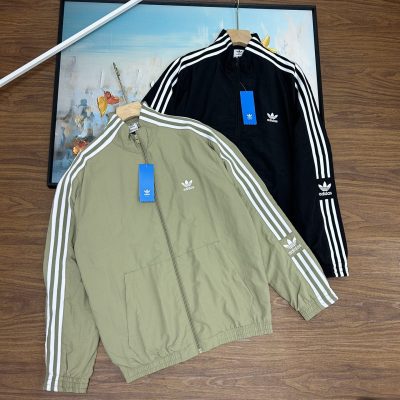 Premium Adidas Coat White Logo Style