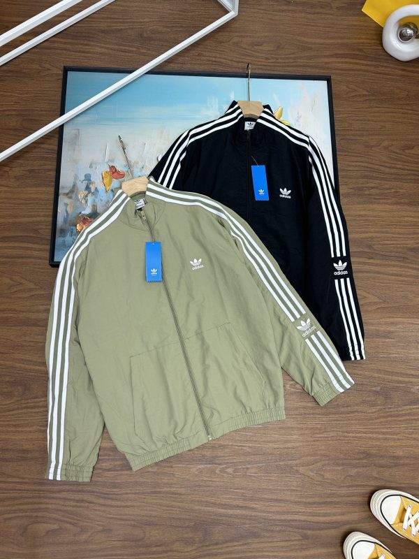 Premium Adidas Coat White Logo Style