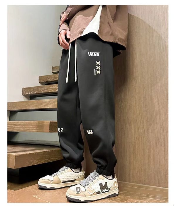 High Quality Vans Trousers Black Cotton Solid Collection