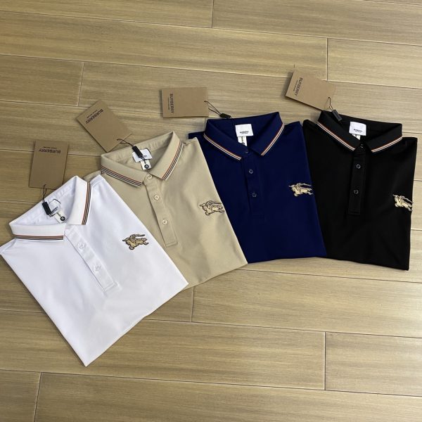 Premium Burberry Short-Sleeved Black Breathable Collection
