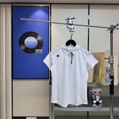Best Selling Descente Short-Sleeved Black Cotton Breathable Style
