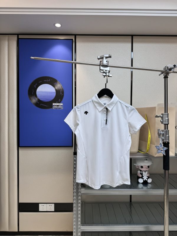 Best Selling Descente Short-Sleeved Black Cotton Breathable Style