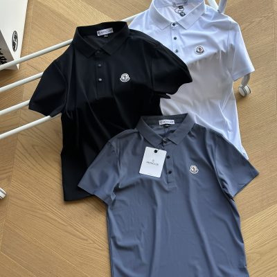 High Quality Moncler Short-Sleeved Black Silk Collection