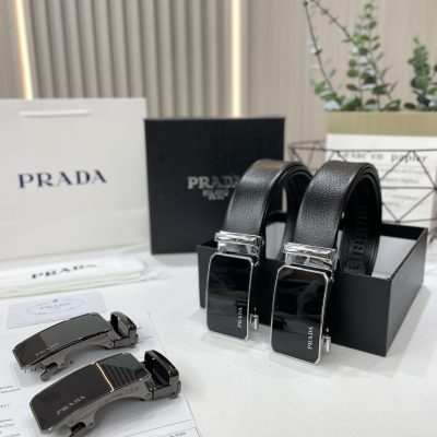 High Quality Prada Belts Cowhide Classic Style
