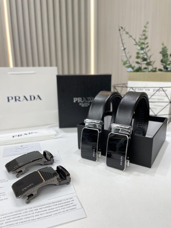 High Quality Prada Belts Cowhide Classic Style