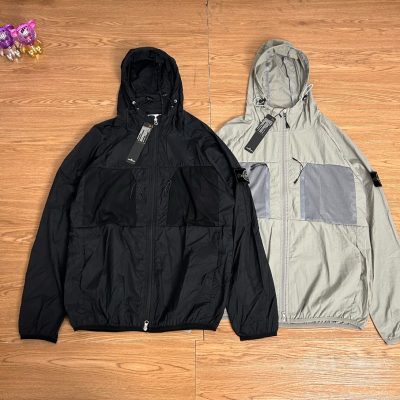 Best Selling Stone Island Jackets Black Nylon Classic Style