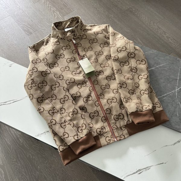 High Quality Gucci Coats Khaki Vintage Style