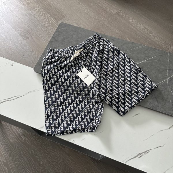 High Quality Dior Shorts Denim Jacquard Collection