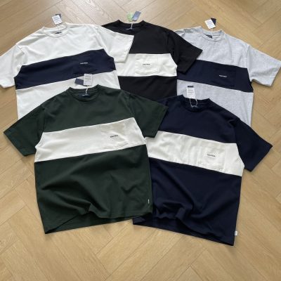 Premium Nautica Short Sleeves Black Cotton Patchwork Collection
