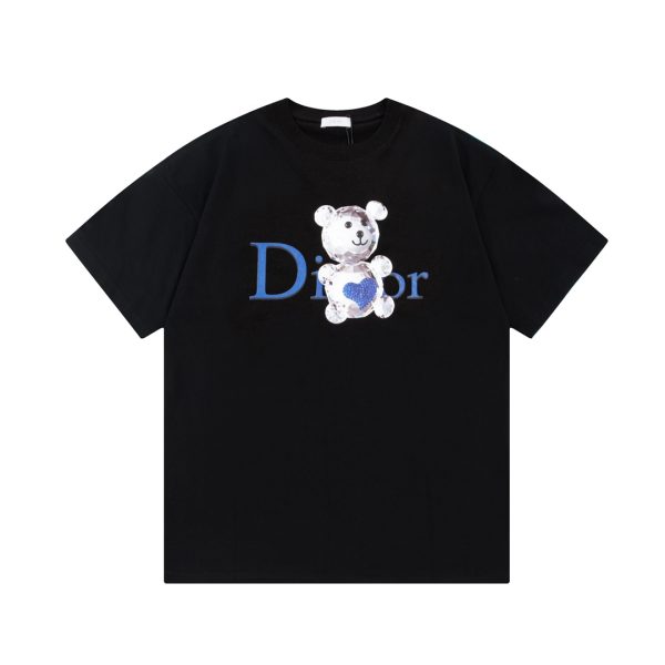 Luxury Dior Short Sleeves Black Print Collection