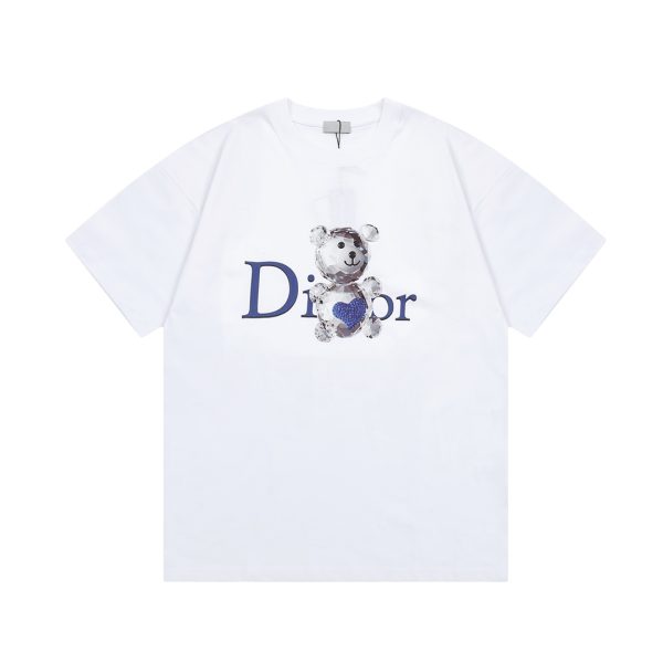 Luxury Dior Short Sleeves White Print Luxury