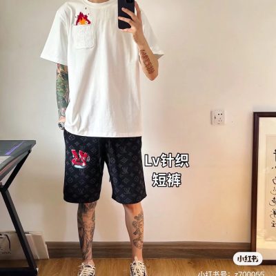 Best Selling Louis Vuitton Shorts Cotton Jacquard Luxury