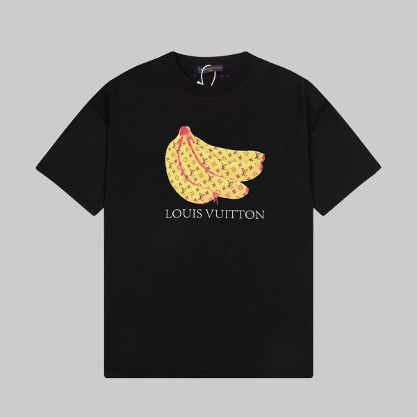 High Quality Louis Vuitton Short Sleeves Yellow Graphic Style