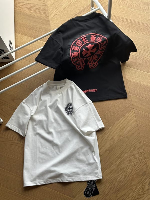 Luxury Chrome Hearts Short Sleeves Black Print Collection