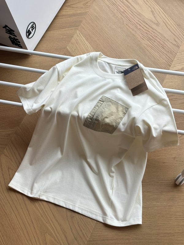 Premium Quality The North Face Short Sleeves White Nylon Embroidery Style