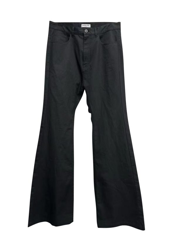 Premium Quality Balenciaga Trousers Black Cotton Casual Luxury