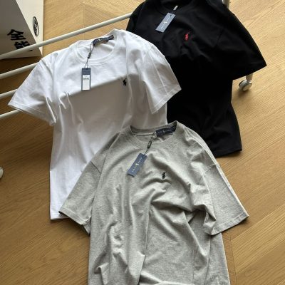 Luxury Ralph Lauren Short Sleeves Black Jersey Classic Style
