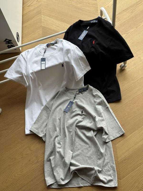 Luxury Ralph Lauren Short Sleeves Black Jersey Classic Style