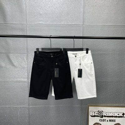Premium Quality Versace Shorts Black Denim Washed Collection