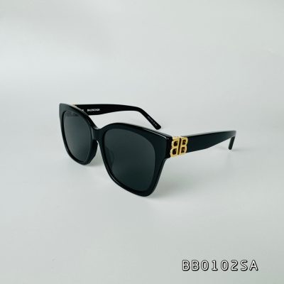 Premium Quality Balenciaga Sunglasses Gold Acrylic Retro Collection