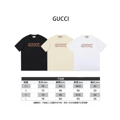 Luxury Gucci Short Sleeves Black Cotton Minimalist Collection