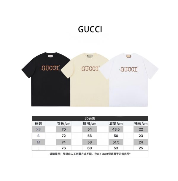 Luxury Gucci Short Sleeves Black Cotton Minimalist Collection