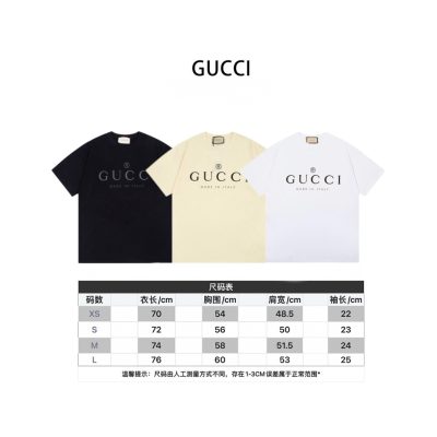 High Quality Gucci Short Sleeves Black Logo Luxury