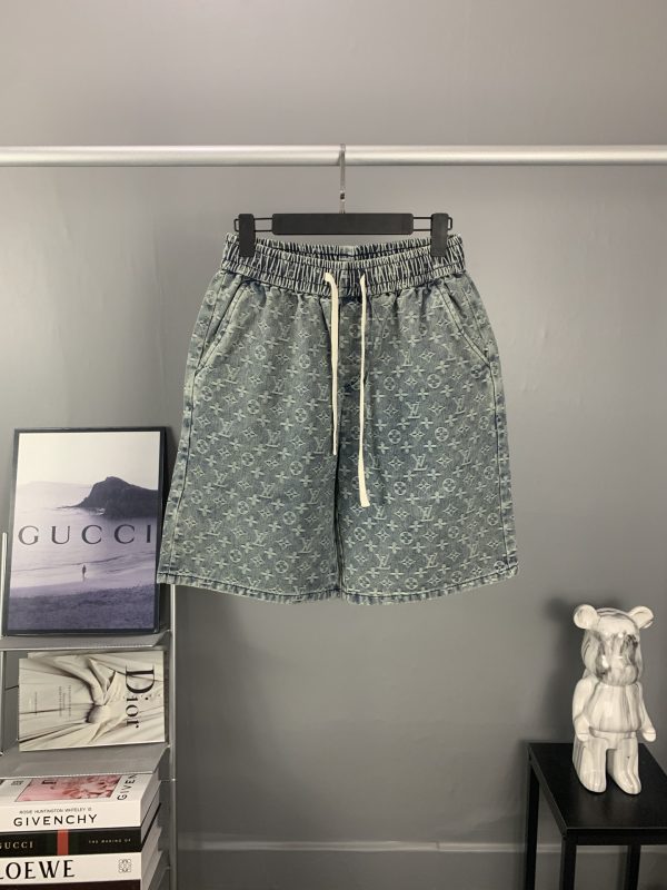 High Quality Louis Vuitton Shorts Denim Print Collection