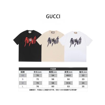 High Quality Gucci T-Shirt Black Cotton Classic Style