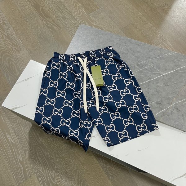 Best Selling Gucci Shorts Navy Print Luxury