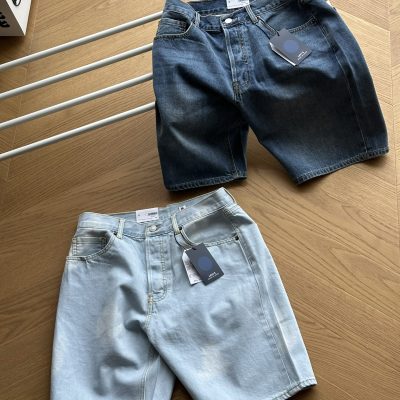 Premium Quality Levi'S Shorts Blue Denim Washed Style