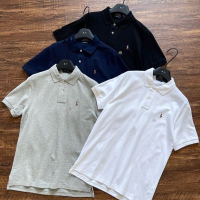 Best Selling Ralph Lauren Short-Sleeved Navy Cotton Casual Luxury