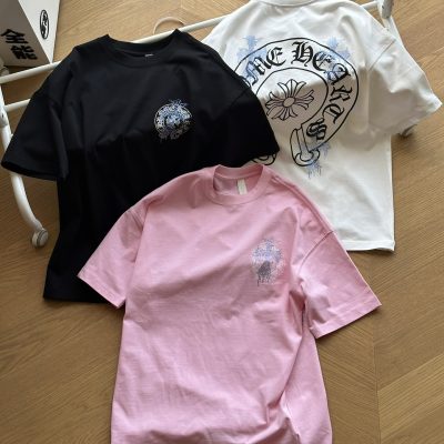 Premium Chrome Hearts Short Sleeves Black Print Collection