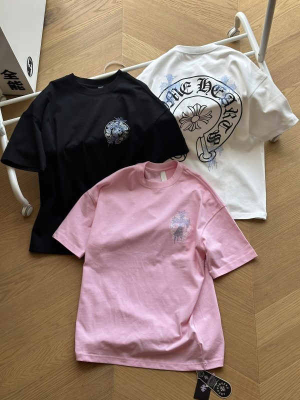 Premium Chrome Hearts Short Sleeves Black Print Collection