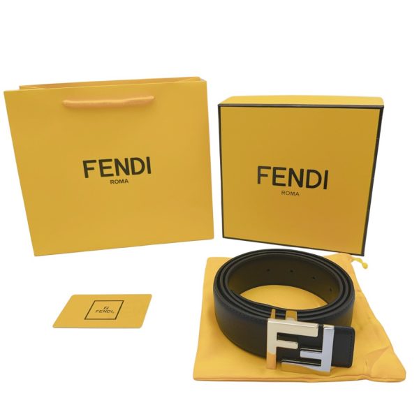 High Quality Fendi Leather Belts Gold Cowhide Elegant Collection