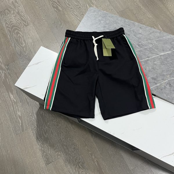 High Quality Gucci Shorts Black Polyester Logo Collection