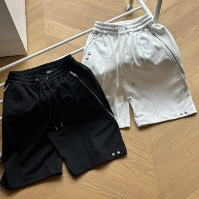 Premium Chrome Hearts Shorts Silver Cotton Luxury