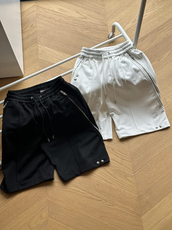 Premium Chrome Hearts Shorts Silver Cotton Luxury