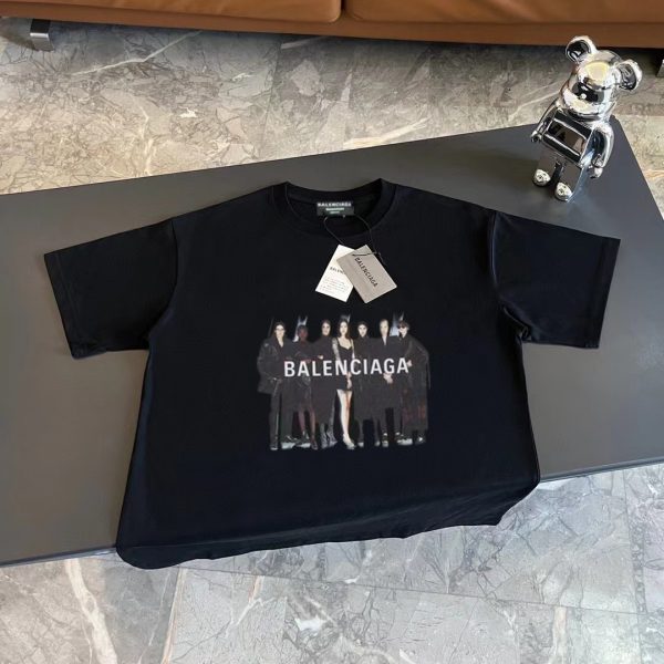 Best Selling Balenciaga Short Sleeves Black Cotton Classic Style