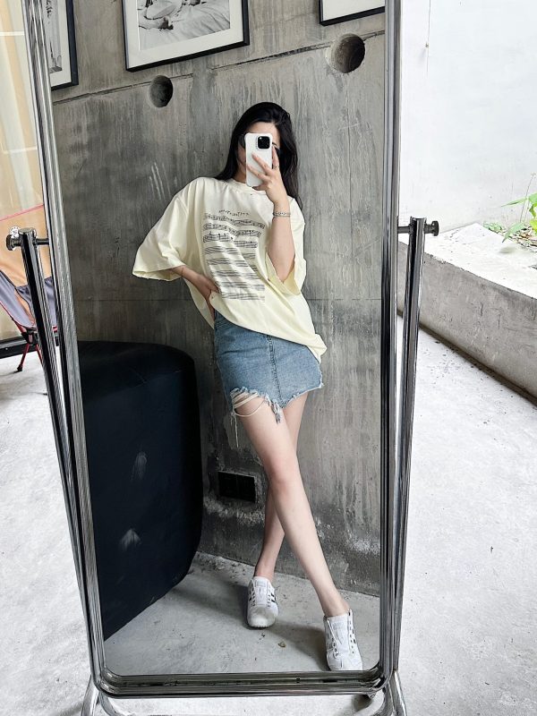 Best Selling Balenciaga Short Sleeves Cotton Print Style