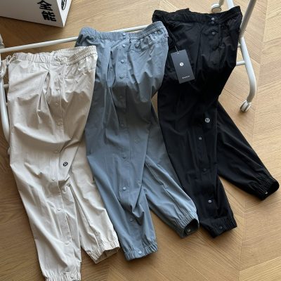 Luxury Lululemon Sweatpants White Solid Style