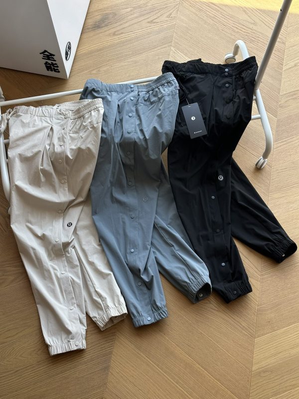 Luxury Lululemon Sweatpants White Solid Style
