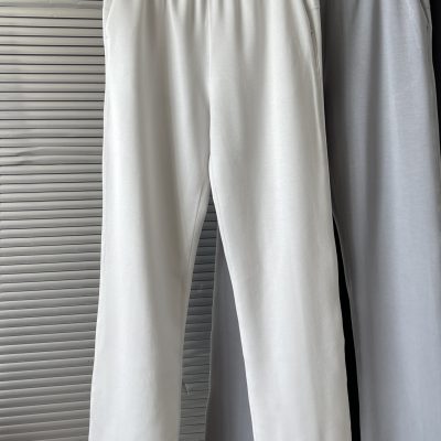 Premium Quality Lululemon Trousers White Solid Style