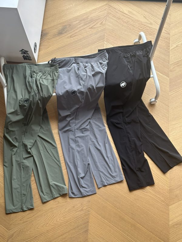 High Quality Mammut Trousers Black Silk Breathable Luxury