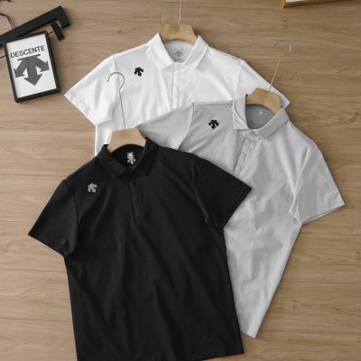 Premium Quality Descente Short-Sleeved Shirts White Casual Luxury