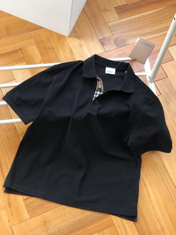 Premium Quality Burberry Short-Sleeved Black Cotton Classic Style