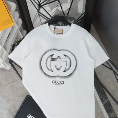 High Quality Gucci Short Sleeves White Washed Style