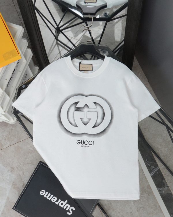High Quality Gucci Short Sleeves White Washed Style