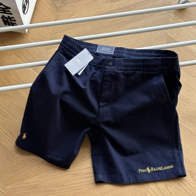 Premium Ralph Lauren Shorts Blue Cotton Embroidered Style